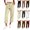 Brown, variant on Women's Sweatpants Casual Sporty Elastic Waist Corduroy Pockets Long Lounge Trousers Pants Army Green Size M