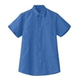 thumbnail image 6 of Thousandth Men's Big & Tall Linen Blend Shirts Casual Button Down Breathable Short Sleeve Daily Shirts Classic Collar Summer Workwear Tops with Chest Pocket, 6 of 9