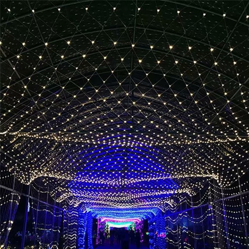 192 LED Net Grid String Lights Fairy Lamp Christmas Wedding Party Holiday Decor 