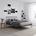 thumbnail image 3 of RealRooms Ares Metal Bed, Queen Size Frame, Adjustable Height, Black, 3 of 9