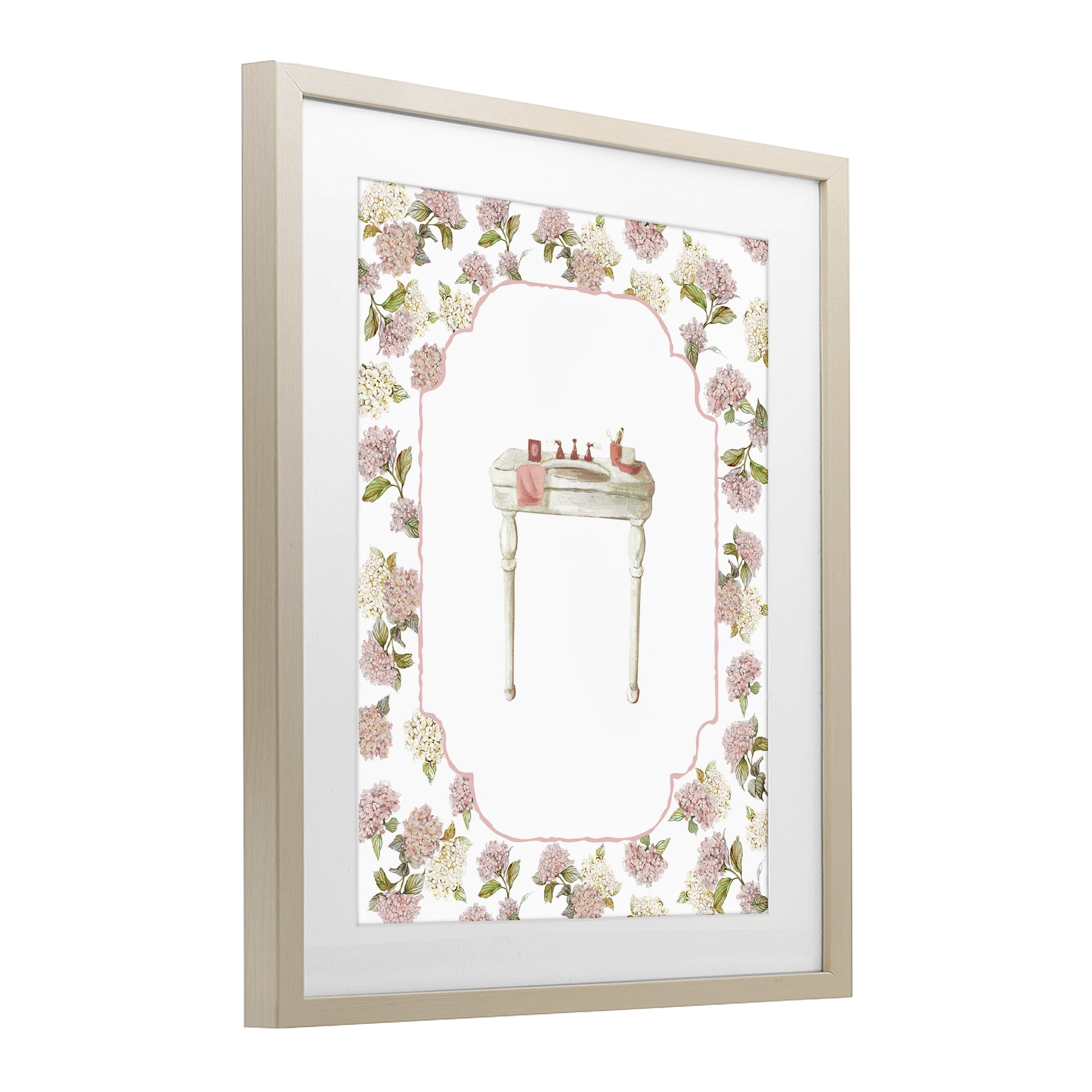 Stupell Industries Elegant Hydrangeas Vanity Birch Framed Print Under Glass, design by Carol Robinson