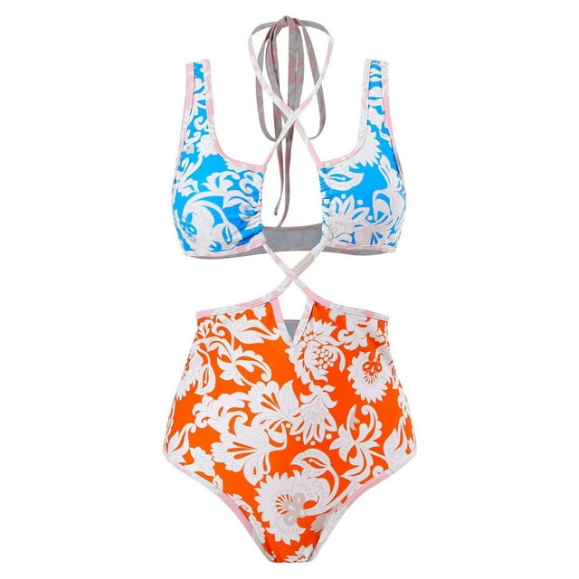 Aayomet Maillot de Bain Women Résistant au Chlore à Encolure Carrée une Pièce