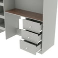 thumbnail image 7 of Kumix Loft Bed with Desk, Wood Loft Bed Full Size with Built-in Wardrobe Storage, Shelves and Drawers for Teens Adults, Heavy Duty Loft Bed Frame for Bedroom, Noise-Free, Easy Assembly, Gray, 7 of 7