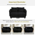 thumbnail image 6 of 63" Double Chaise Lounge with USB Ports, Sleeper Sofa Bed with Cup Holders and Phone Holder, Corduroy Loveseat Recliner Bed with Storage Arms and Side Pockets, Black, 6 of 8