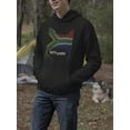 thumbnail image 2 of South Africa Flag Square Blocks Hoodie Men -Image by Shutterstock, Male Small, 2 of 4