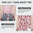 thumbnail image 6 of Strawberry Plants Fruit Dot Pink Pattern Apron-Garden Aprons for Women with Pockets-Cotton Linen Waterproof Kitchen Cooking Gardening Aprons Adjustable for Kitchen,Cooking,BBQ and Salon 33x27 Inch, 6 of 7