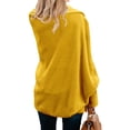 thumbnail image 3 of Women Kimono Batwing Cable Knitted Slouchy Oversized Wrap Cardigan Sweater, 3 of 4