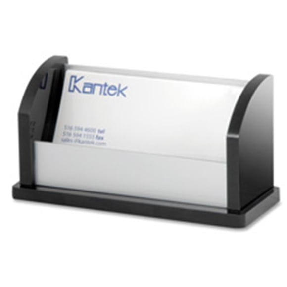 Kantek Porte-cartes de Visite Aluminium- Acrylique Noir