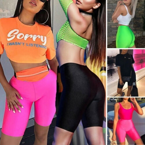 s Yoga Pants Stretch Biker Bike Shorts 