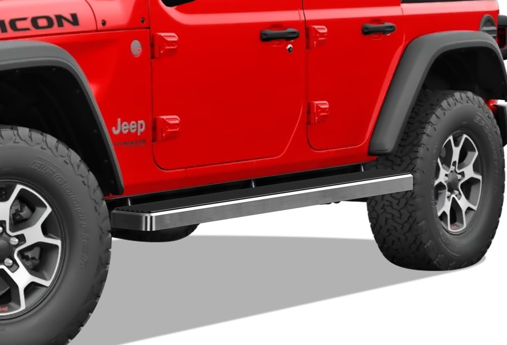 APS Drop Steps Estribos Deslizantes Compatibles Con Jeep Wrangler JL  2018-2023 De Puertas (los Laterales De Fábrica O Los Rieles De Roca Tienen  