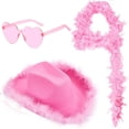 thumbnail image 1 of Fiudx Accesorio de Plumas, Cómodo Conjunto de Bufanda, Sombrero y Gafas, Duradero Envoltura de Plumas de Pavo, Divertidas Gafas En Corazón, Ideal para Fiestas Celebraciones, para Adultos y Adolescent, 1 of 6