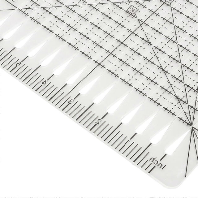 Quilting Ruler Transparent Acrylic Accurate Scale Black Grid Line Multifunction Cut Ruler for Sewing Needlework Craft