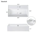 thumbnail image 3 of 30" White Bathroom Vanity with Single Sink, Combo Cabinet Undermount Sink, Bathroom Storage Cabinet with 2 Doors and a Drawer, Soft Closing, Multifunctional Storage, Solid Wood Frame, 3 of 7