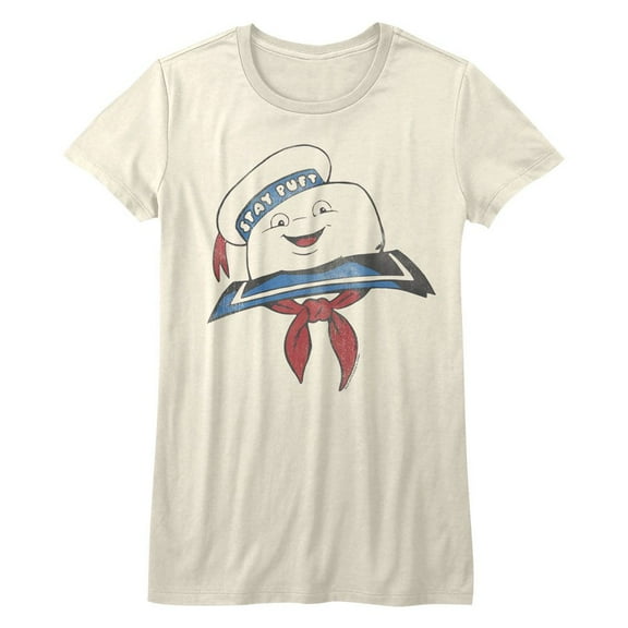 Real Ghostbusters Stay Puft Head Junior Women's T-Shirt