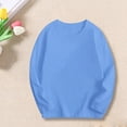 thumbnail image 2 of CPNG Boys Girls Pure Cotton Long Sleeve Shirts Kids Crewneck T Shirt Daily Classic Comfort Casual Base Layer T Shirt(Light Blue,13-14 Years), 2 of 8