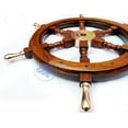 thumbnail image 3 of Nagina International Deluxe Nautical Heavy Brass Handle Ship Wheel | Wall Hanging | Numerals | Vintage Gift (18 Inches), 3 of 6