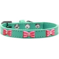 thumbnail image 3 of Dog, Puppy  Pet Widget Fashion Collar, "Pink Glitter Bow", 3 of 9