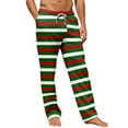 thumbnail image 6 of Zimjoy Green Pajama Pants Men Soft Elastic Waist Plaid Sleep Pant Casual Drawstring Warm Flannel Pajama Pants Comfy Loose Sleep Pant Christmas Sleep Bottoms with Pockets, Army Green L, 6 of 7