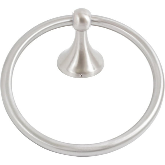 Coastal Towel Ring, Satin Nickel by Stone Harbor Hardware