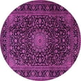 thumbnail image 1 of Ahgly Company Indoor Round Medallion Pink Traditional Area Rugs, 8' Round, 1 of 4