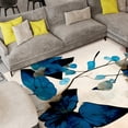 thumbnail image 6 of Blue Dry Flowers I Washable Art Area Rug size 8'x10', Power-loomed, Heavenly Softness with Non-Slipping Backing, 6 of 7