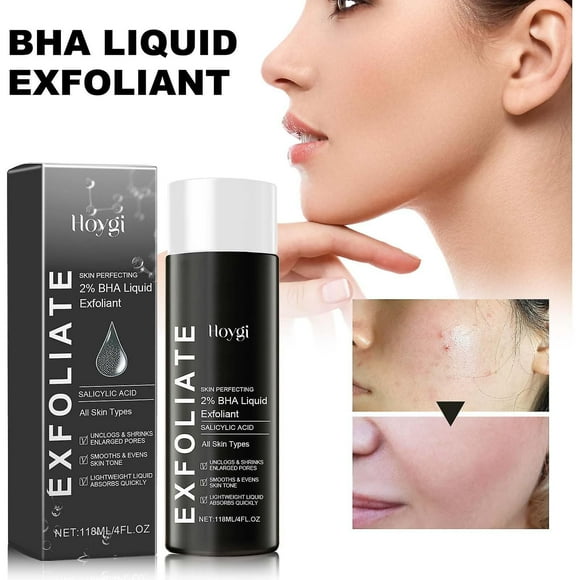 Skin Perfecting 2% BHA Exfoliant with Organic Salicylic Acid, Camellia Leaf Extract Cleanser and Pore Exfoliator