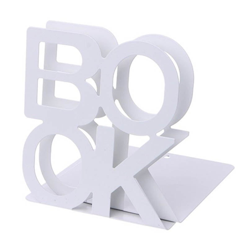 Book Bookend Metal Iron Support Holder Desk Stands For Books 