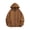 Brown, variant on Dursoulink Kids Zip Up Hoodie for Girls, Long Sleeve Casual Sweatshirt with Front Full Zip Closure, Two Pockets, Polyester Fabric, Solid Color, Fall Winter Outerwear