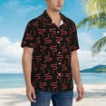 thumbnail image 5 of Fotbe Red Snake Hawaiian Shirt for Men Unisex Summer Beach Casual Short Sleeve Cotton Linen Button Down Shirts-Small, 5 of 9