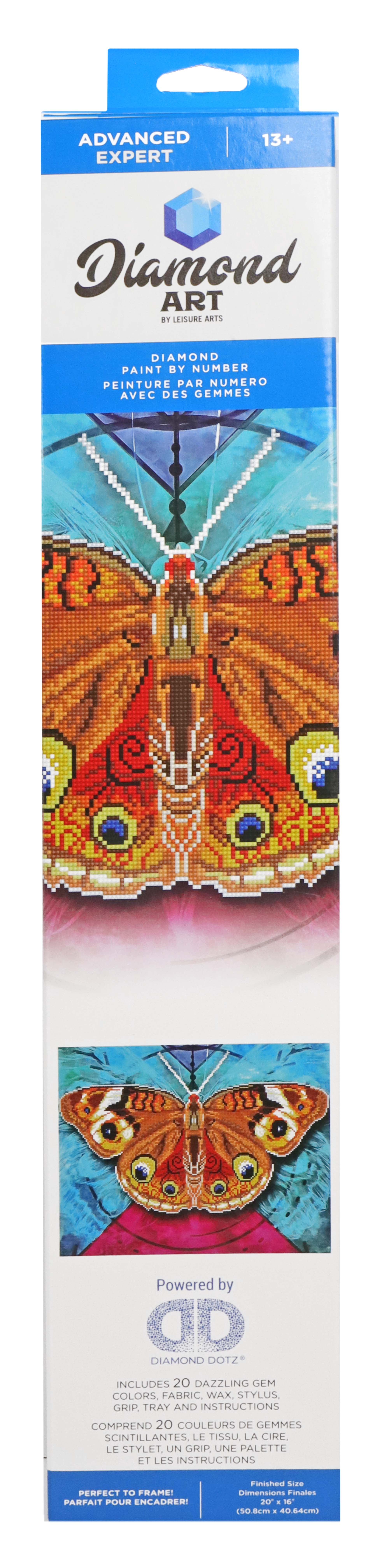 Diamond Art By Leisure Arts Diamond Painting Kits For Adults 16"X20" Advanced Moth, Full Drill, Art Kits, Dimond Art, For Adults, Kit