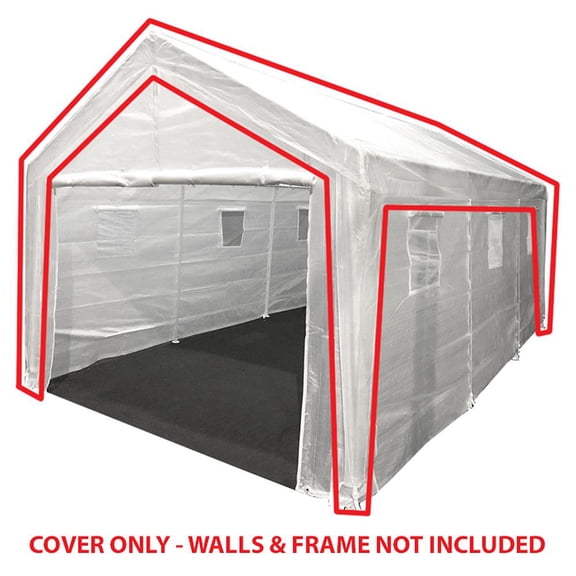 King Canopy 10-Feet by 20-Feet Fitted Replacement Cover w/ Legs Skirts