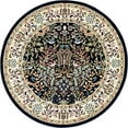 thumbnail image 2 of Unique Loom Tapis de Chasse Texturé Narenj 5' x 5' Rond Bleu Marine/tan, 2 of 4
