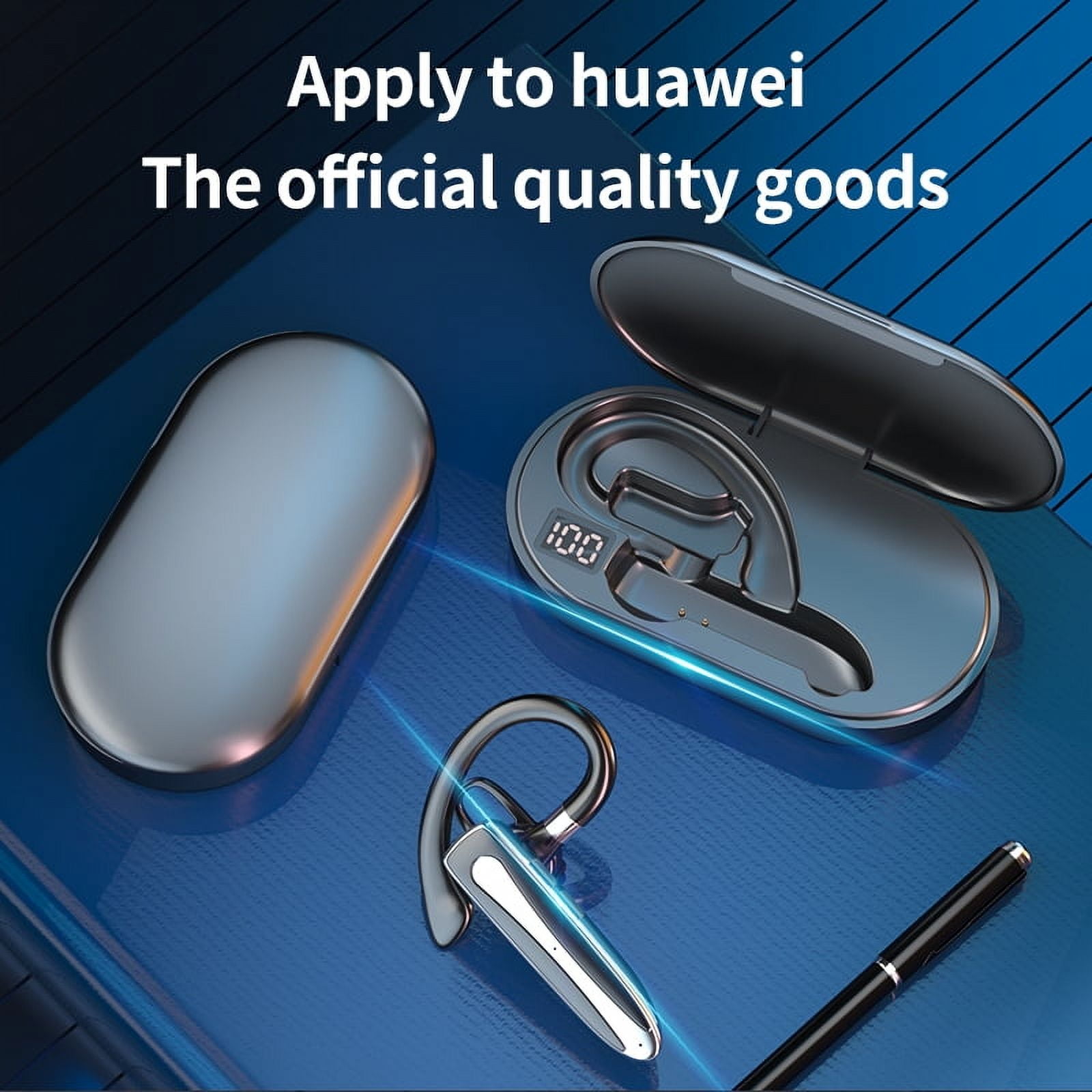 Bluetooth Headset,Wireless Bluetooth Earpiece V5.1 Hands-Free Earphones CVC 8.0 Noise Canceling with Dual-Mic for Driving/Business/Office, Compatible with iPhone and Android
