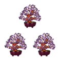 thumbnail image 2 of Cateissary Mini Crystal Money Tree Bonsai Style Purple Decor Home Office Tree Feng Shui Type1 NO1, 2 of 6