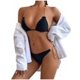 thumbnail image 1 of Moda mujer sexy cadena de metal impreso traje de baño vendaje bikini split traje de baño Fridja nalpqowj52034, 1 of 5