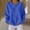 Blue, variant on Long Sleeve Shirts for Women Waffle Knit Crew Neck Top Casual Loose Solid Color Basic Blouse for Fall Winter Loungewear Outdoors Looks