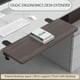 thumbnail image 2 of Bandeja extensible ergonómica de escritorio, 55 x 24 cm, con abrazadera sin perforaciones, bandeja plegable para teclado y reposamuñecas con brazo para montaje en mesa., 2 of 5