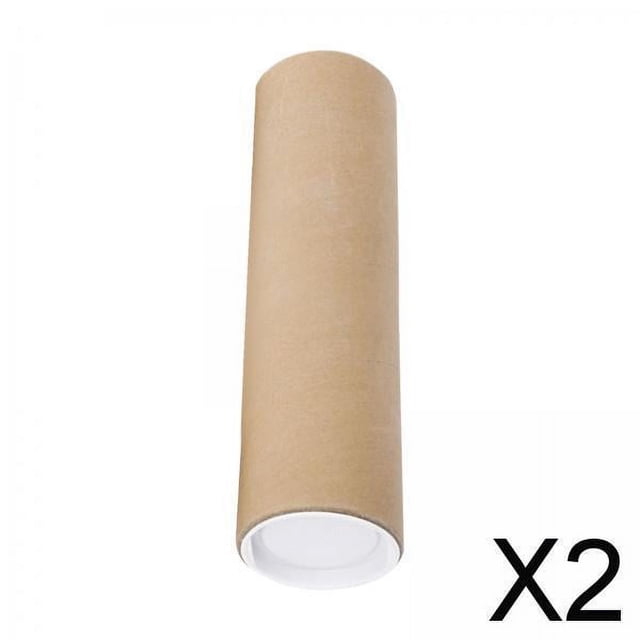 2x Tubos de Póster Tubo de Almacenamiento con Tapas Tubos de Cartón Grandes Y Largos Tubos de Embalaje para Pinturas Blueprint Roll Contenedor de 2 piezas