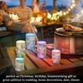 thumbnail image 4 of Yayeee Flameless Candles with Remote Flickering Battery Operated Multi Color Changing, Purple Cityscape Painting, 4 of 7