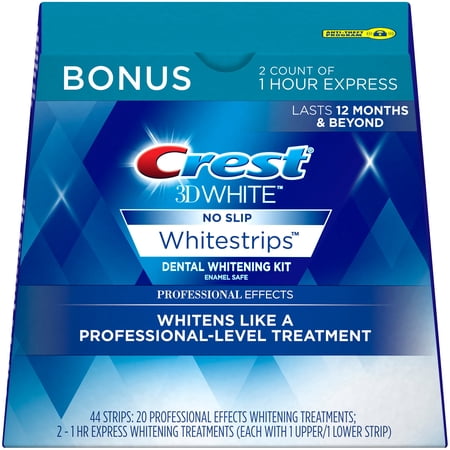 Crest 3D Whitestrips, Professional Effects, Teeth Whitening Strip Kit, 44 Strips (22 Count Pack)