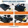 thumbnail image 3 of Riedhoff Garden Dump Cart, Tow Behind, 2-in-1 Convertible Handle ,13" Wheels, Black, 3 of 9