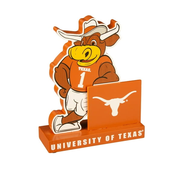 Evergreen 8 in. Wooden Mascot Statue with Team Logo, University of Texas