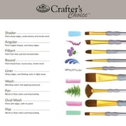 Crafter's Choice Brown Taklon Brush Value Set-15/Pkg