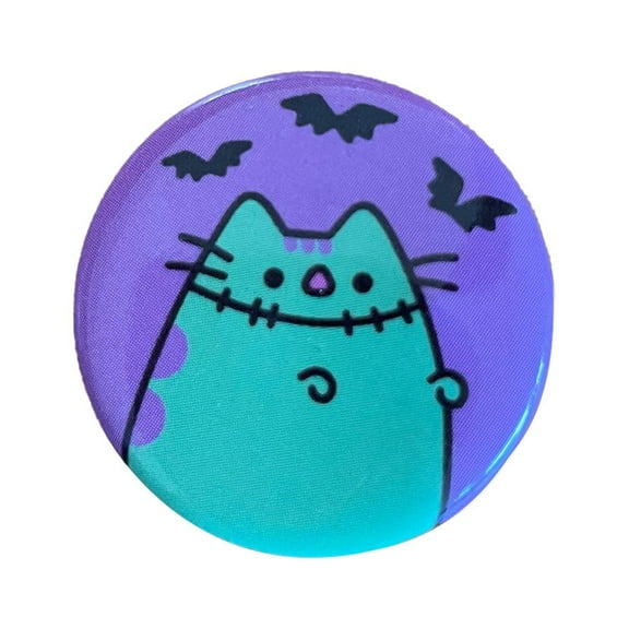 Pusheen Facebook Cat Green Zombie 1 1/4″ Pin Hot Topic Exclusive