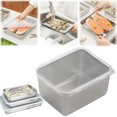 thumbnail image 1 of Kids Stainless Steel Reusable Dish Pan with Lid - Easy Clean Food Grade Stainless Tray - Square Baking Pan (S-1PCS), 1 of 1
