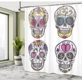 thumbnail image 4 of Ambesonne Sugar Skull Shower Curtain, Colorful Mexican, 69"Wx84"L, Multicolor, 4 of 4