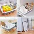 thumbnail image 2 of Collapsible Dish Drying Rack Portable Dinnerware Drainer Organizer for Kitchen RV Campers Travel Trailer Space Saving Kitchen Storage Tray, 2 of 7