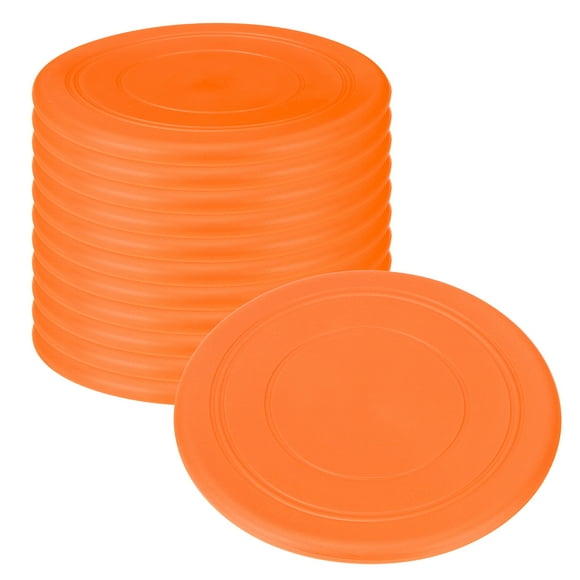 Uxcell Disque Volant, Circulaire de Disque Volant Coloré en Silicone Souple pour l'Entraînement Sportif Extérieur, Jeu sur Pelouse, Orange