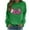 B Green, variant on Women's Christmas Sweatshirt Graphic Print Long Sleeve Crewneck Sweatshirt Pullover Holiday Party Top Cozy Casual Streetwear Style