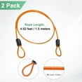 thumbnail image 3 of Uxcell 2-Pack Candado de Cable de Seguridad, Cable de Acero Recubierto de 4.92FT con Doble Bucle [Naranja], 3 of 6